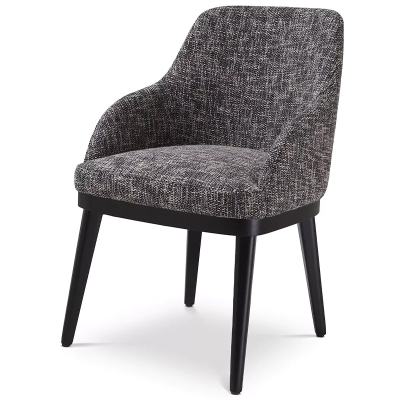 Стул Eichholtz Dining Chair Costa Cambon Black Серый Черный Стул Eichholtz Dining Chair Costa Cambon Black Серый Черный в Твери | Loft Concept