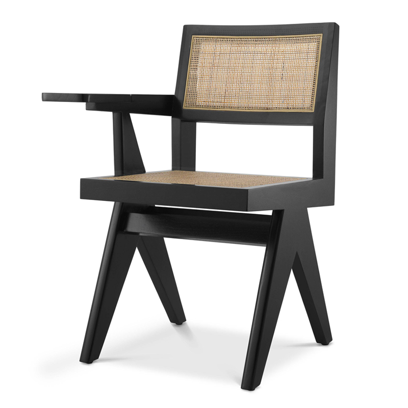 Стул Eichholtz Chair Niclas With Desk black Бежевый Черный Стул Eichholtz Chair Niclas With Desk black Бежевый Черный в Твери | Loft Concept