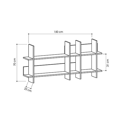 Полка прямая подвесная двухъярусная цвета антрацит BEADS BOOKCASE ANTHRACITE Полка прямая подвесная двухъярусная цвета антрацит BEADS BOOKCASE ANTHRACITE в Твери
