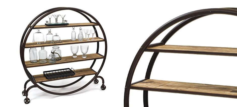 Стеллаж Industrial Metal Round Bookshelf Стеллаж Industrial Metal Round Bookshelf - Loft-Concept в Твери
