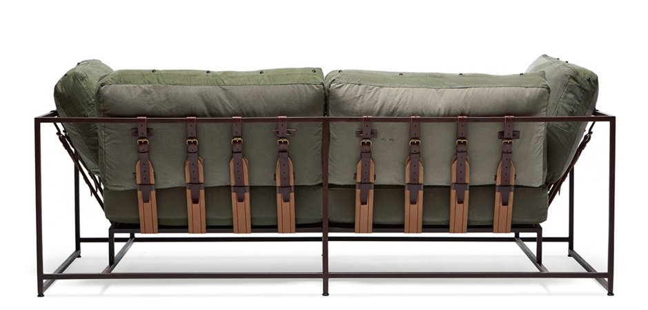Двухместный диван Olive Military Two Seat Sofa - Loft-Concept в Твери