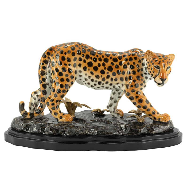 Статуэтка WALKING LEO ATLANTA Карамель Черный Бронза Статуэтка WALKING LEO ATLANTA Карамель Черный Бронза в Твери | Loft Concept