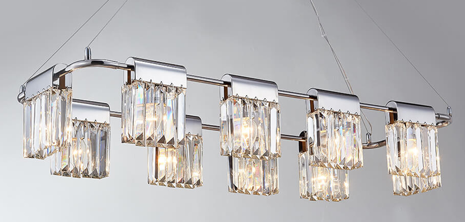 Люстра Crystal Pendants chrome 10 Люстра Crystal Pendants chrome 10 - Loft-Concept в Твери