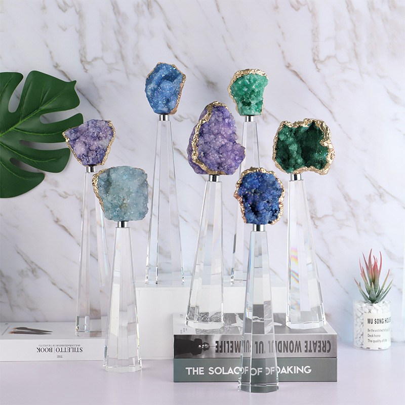 Статуэтка Druse Statuette Прозрачный Violet Dusk ( фиолетовый сумрак ) Синий Голубой пастельный Статуэтка Druse Statuette Прозрачный Violet Dusk ( фиолетовый сумрак ) Синий Голубой пастельный в Твери | Loft Concept