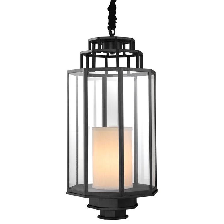Люстра Lantern Monticello M Черный Прозрачное Стекло Кремовый в Твери | Loft Concept 