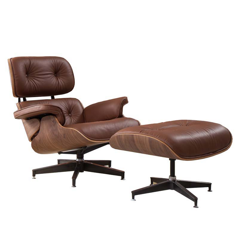Кресло Eames Lounge Chair & Ottoman light brown Коричневый Кресло Eames Lounge Chair & Ottoman light brown Коричневый в Твери | Loft Concept