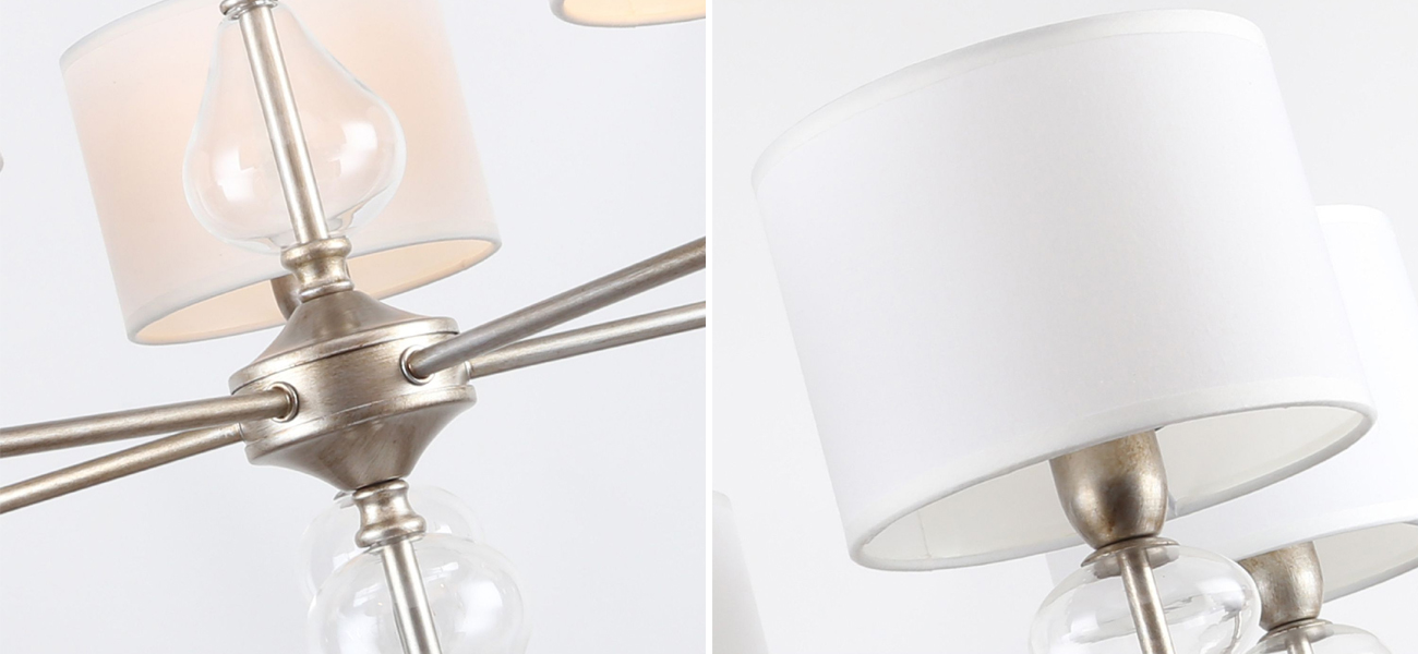 Люстра с декором из выдувного стекла TRICKLE 5 ламп - фото №1