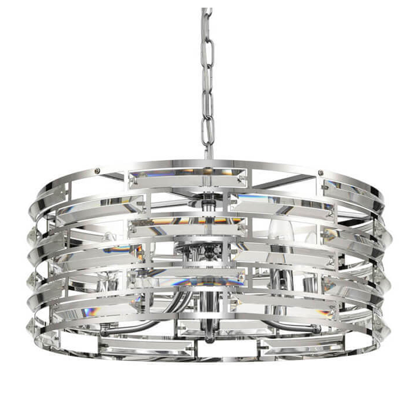 Люстра Chandelier Glass Inserts Хром Люстра Chandelier Glass Inserts Хром в Твери | Loft Concept