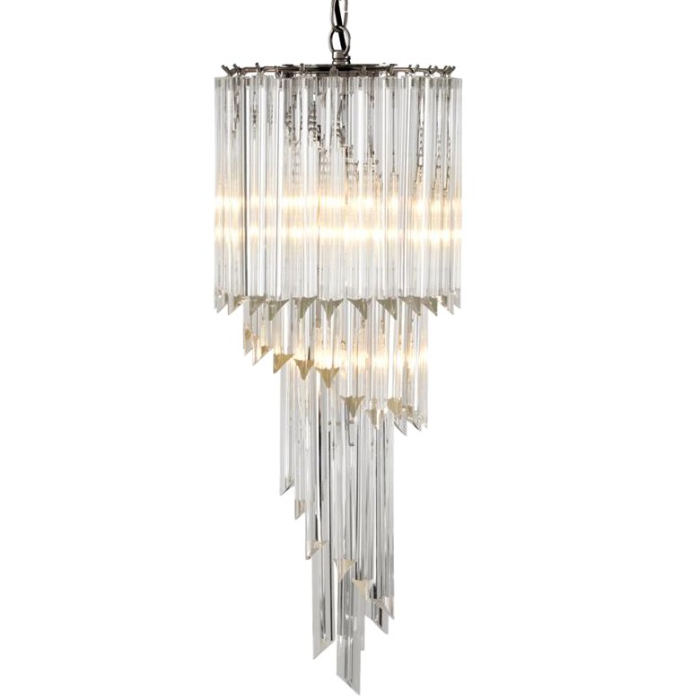Люстра Chandelier Marino Никель Прозрачный (Transparent) Люстра Chandelier Marino Никель Прозрачный (Transparent) в Твери | Loft Concept