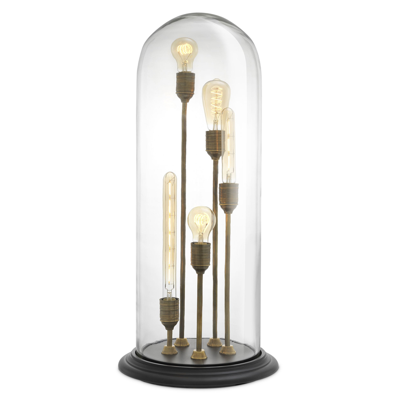 Настольная лампа Eichholtz Table Lamp Opus Черный Винтажная латунь Прозрачный Настольная лампа Eichholtz Table Lamp Opus Черный Винтажная латунь Прозрачный в Твери | Loft Concept