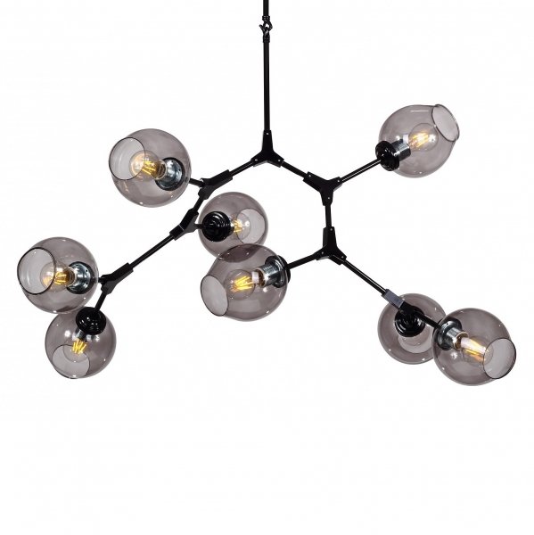 Люстра branching bubble Chandelier 8 Black Черный Серый Люстра branching bubble Chandelier 8 Black Черный Серый в Твери | Loft Concept