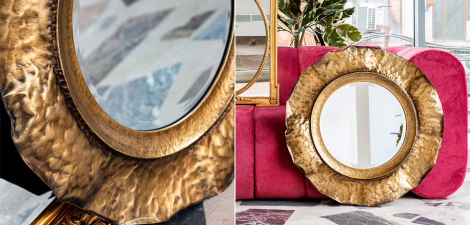 Зеркало Chlodio Aged Gold Mirror - Loft-Concept в Твери