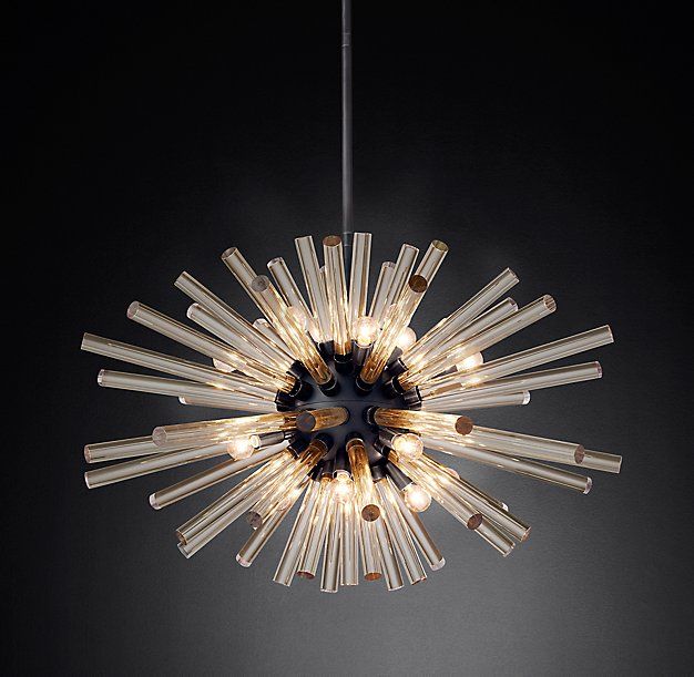 Светильник Crystal Starburst Chandelier Elliptical Черный Светильник Crystal Starburst Chandelier Elliptical Черный в Твери | Loft Concept