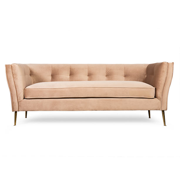 Диван трехместный Flatter beige Бежево-серый Диван трехместный Flatter beige Бежево-серый в Твери | Loft Concept