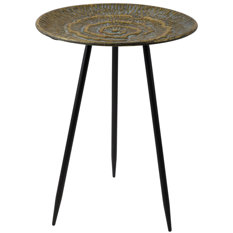Приставной стол Spiral Side Table Винтажная латунь Черный Приставной стол Spiral Side Table Винтажная латунь Черный в Твери | Loft Concept