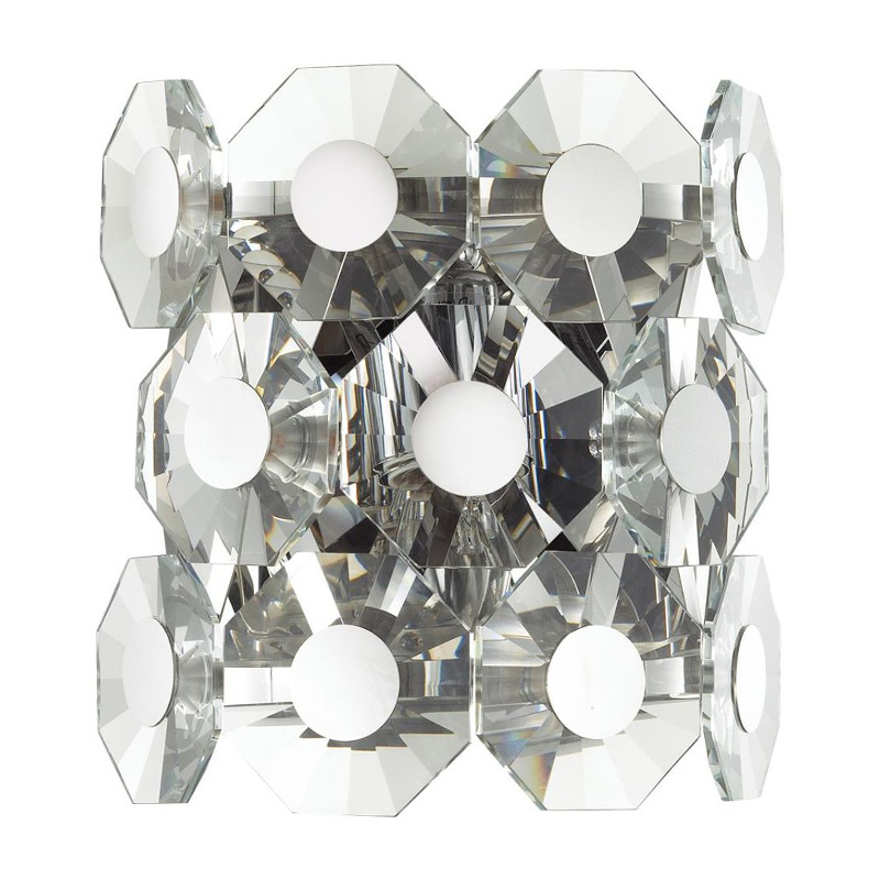 Бра Crystal Octagons Chrome Хром Прозрачное Стекло Бра Crystal Octagons Chrome Хром Прозрачное Стекло в Твери | Loft Concept