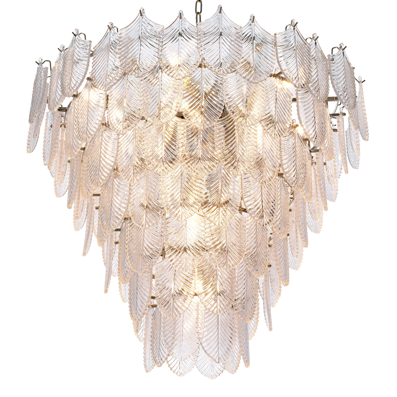 Люстра Eichholtz Chandelier Verbier L clear Никель Прозрачный Люстра Eichholtz Chandelier Verbier L clear Никель Прозрачный в Твери | Loft Concept