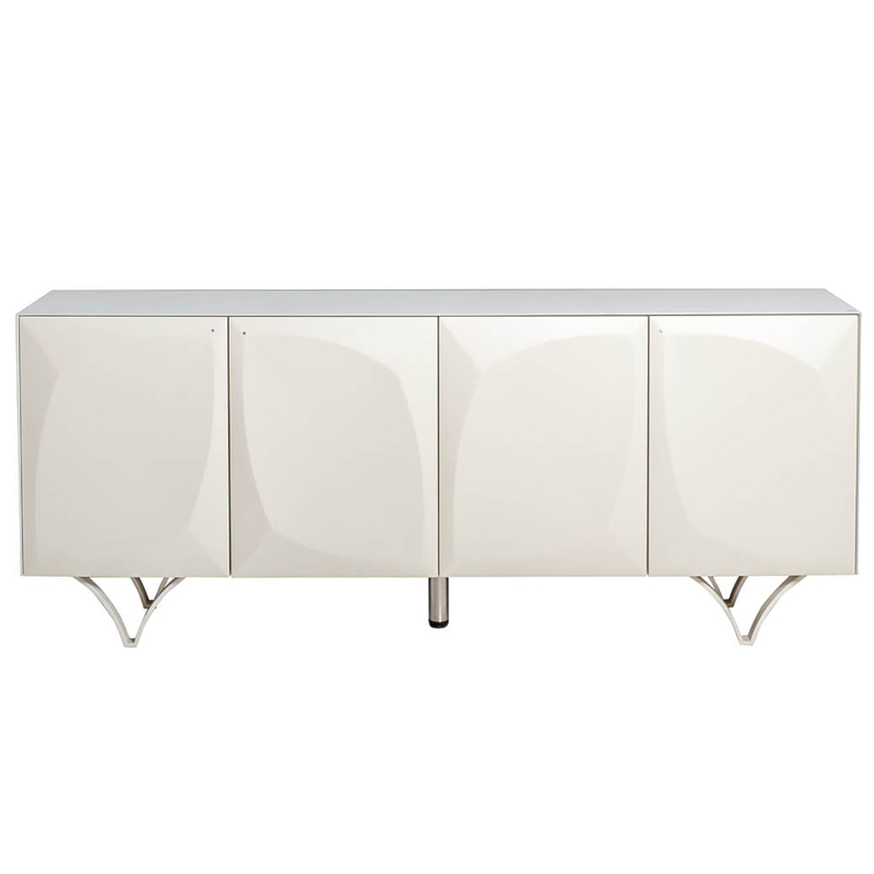 Комод с рельефным фасадом White Orchid Rectangular Белый Белый Комод с рельефным фасадом White Orchid Rectangular Белый Белый в Твери | Loft Concept