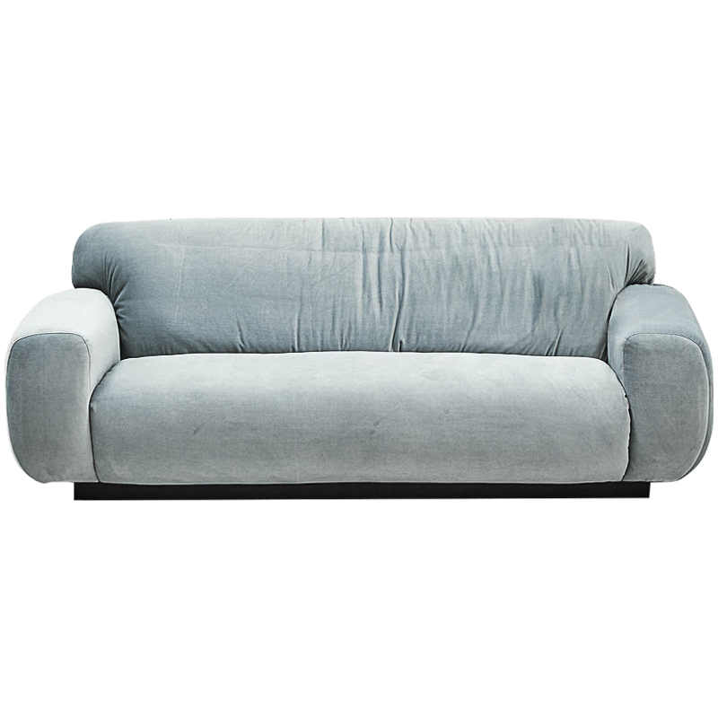 Диван Inesia Sofa Голубой пастельный Черный Диван Inesia Sofa Голубой пастельный Черный в Твери | Loft Concept