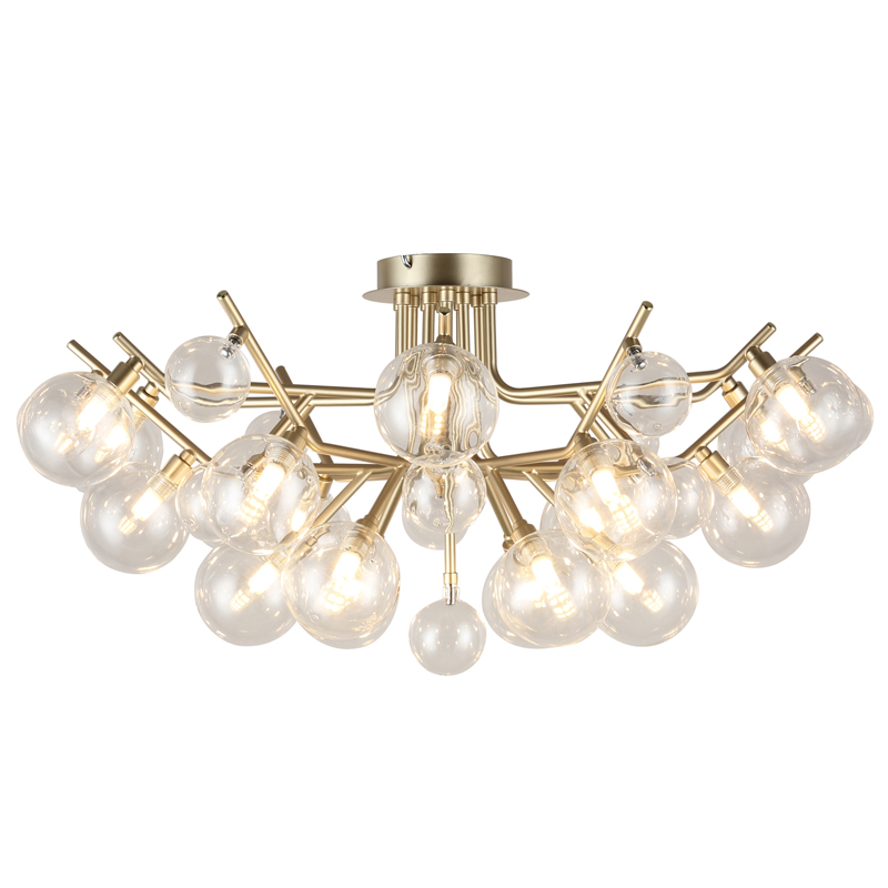 Люстра Berries Chandelier Flower clear 18 Винтажное Светлое Золото Прозрачный Люстра Berries Chandelier Flower clear 18 Винтажное Светлое Золото Прозрачный в Твери | Loft Concept