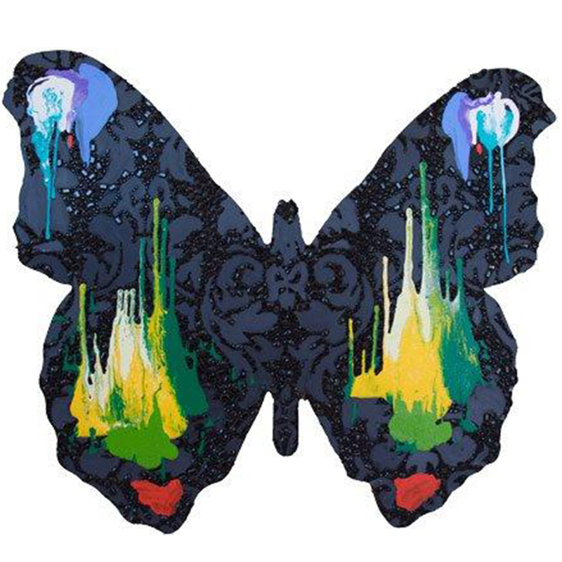Картина “Black Damask Dramafly Cut Out” Мульти Картина “Black Damask Dramafly Cut Out” Мульти в Твери | Loft Concept