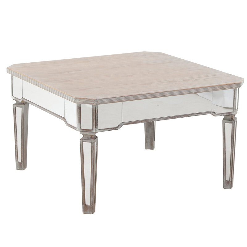 Кофейный стол Amlet Mirrored Table Бежево-серый Зеркало Кофейный стол Amlet Mirrored Table Бежево-серый Зеркало в Твери | Loft Concept