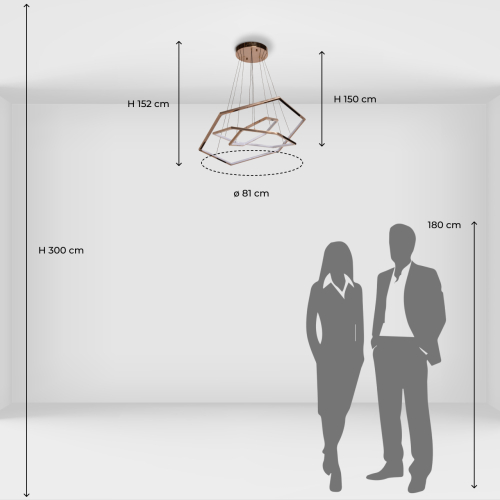 Люстра с 3-мя подвесами в виде шестиугольников Hexagon Horizontal в Твери