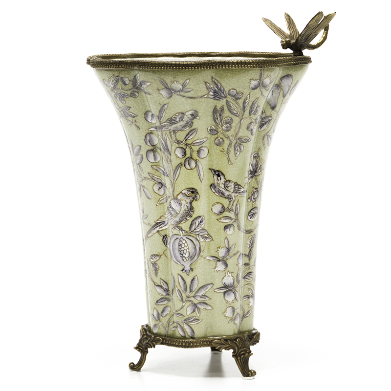 Ваза Pomegranate Vase Золотой Прозрачный зеленый Ваза Pomegranate Vase Золотой Прозрачный зеленый в Твери | Loft Concept