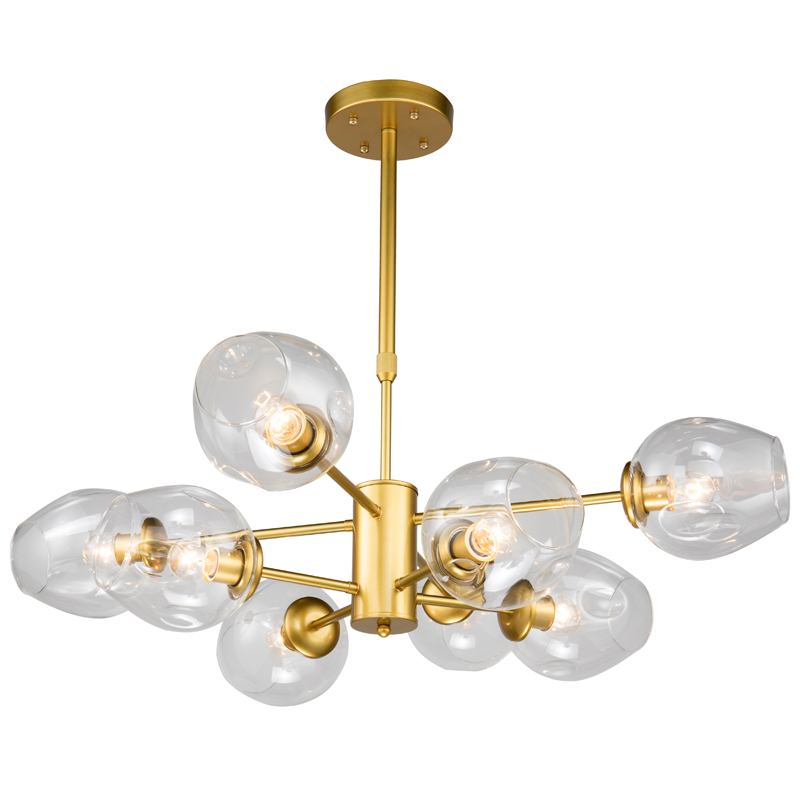 Люстра Branching Bubble Chandelier gold 8 Глянцевое золото Прозрачный Люстра Branching Bubble Chandelier gold 8 Глянцевое золото Прозрачный в Твери | Loft Concept
