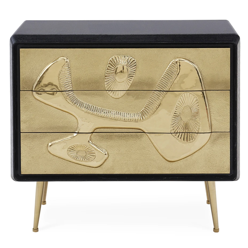 Тумба REFORM THREE-DRAWER CHEST Золотой Черный Тумба REFORM THREE-DRAWER CHEST Золотой Черный в Твери | Loft Concept