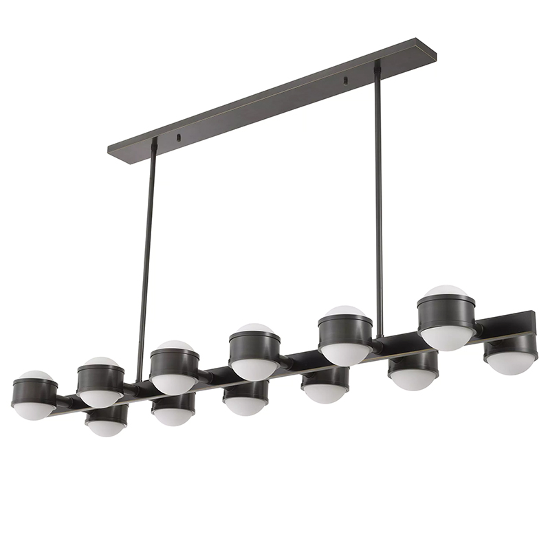 Люстра Eichholtz Chandelier Aldo Черный Темная бронза Белый Люстра Eichholtz Chandelier Aldo Черный Темная бронза Белый в Твери | Loft Concept