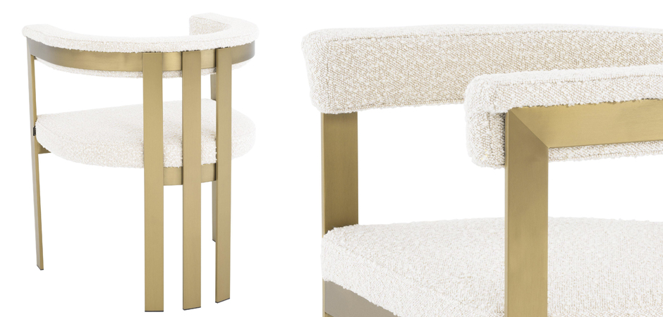 Стул Eichholtz Dining Chair Clubhouse boucle cream Стул Eichholtz Dining Chair Clubhouse boucle cream - Loft-Concept в Твери