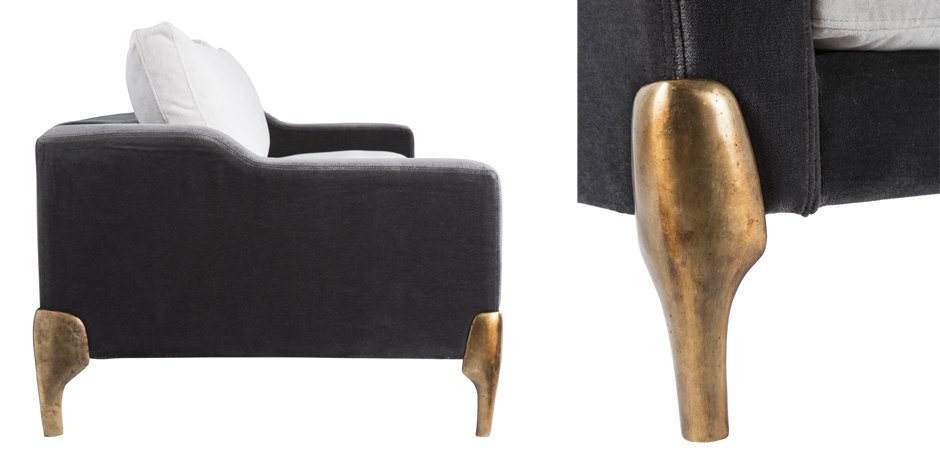 Диван Brass Legs Shovels Диван Brass Legs Shovels - Loft-Concept в Твери