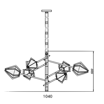 Люстра HARLOW Spoke Chandelier Gabriel Scott Люстра HARLOW Spoke Chandelier Gabriel Scott в Твери