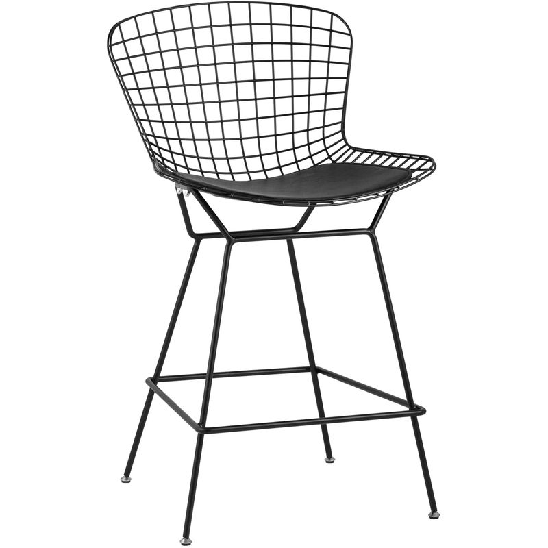 Полубарный стул Bertoia Barstool Черный Матовый Металл Черный Полубарный стул Bertoia Barstool Черный Матовый Металл Черный в Твери | Loft Concept
