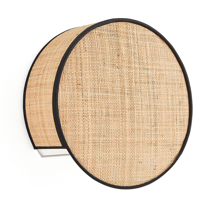 Бра Ottar Wicker Raffia Бежевый Черный Бра Ottar Wicker Raffia Бежевый Черный в Твери | Loft Concept