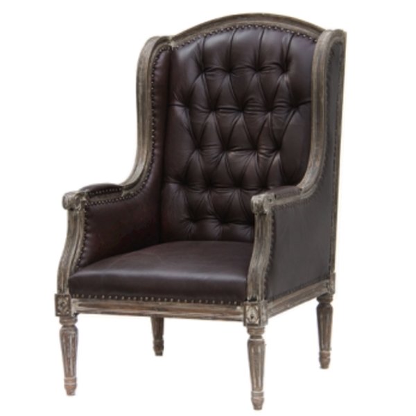 Кожаное кресло English Wingback chair Кожаное кресло English Wingback chair в Твери | Loft Concept