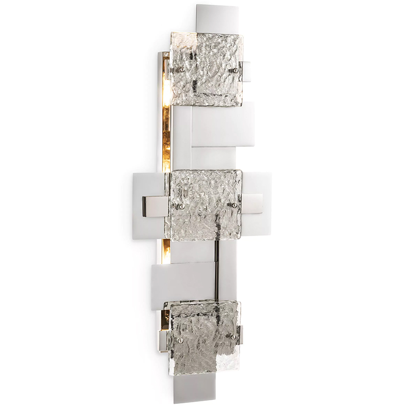 Бра Eichholtz Wall Lamp Langham Nickel Прозрачное Стекло Никель Бра Eichholtz Wall Lamp Langham Nickel Прозрачное Стекло Никель в Твери | Loft Concept