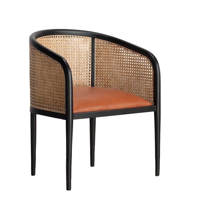 Кресло Rattan Decor Chair Terracotta Черный Терракотовый Бежевый Кресло Rattan Decor Chair Terracotta Черный Терракотовый Бежевый в Твери | Loft Concept