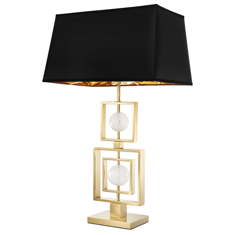 Настольная лампа Eichholtz Table Lamp Avola Золотой Черный Прозрачный белый Настольная лампа Eichholtz Table Lamp Avola Золотой Черный Прозрачный белый в Твери | Loft Concept