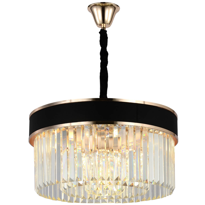 Люстра Holi Elegant With Golden Line light D 50 Черный Прозрачное Стекло Люстра Holi Elegant With Golden Line light D 50 Черный Прозрачное Стекло в Твери | Loft Concept