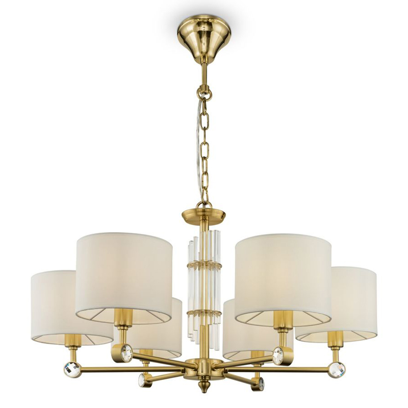 Люстра Aldrich light Chandelier Латунь Белый Люстра Aldrich light Chandelier Латунь Белый в Твери | Loft Concept