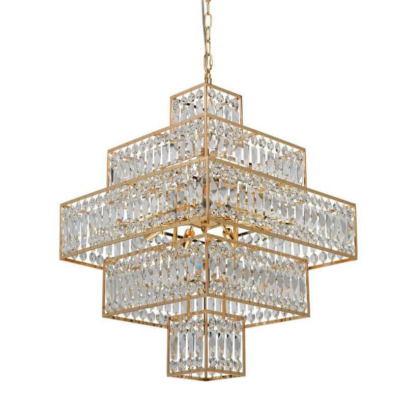 Люстра Crystal Inserts Lamp 16 Прозрачное Стекло Золотой Люстра Crystal Inserts Lamp 16 Прозрачное Стекло Золотой в Твери | Loft Concept