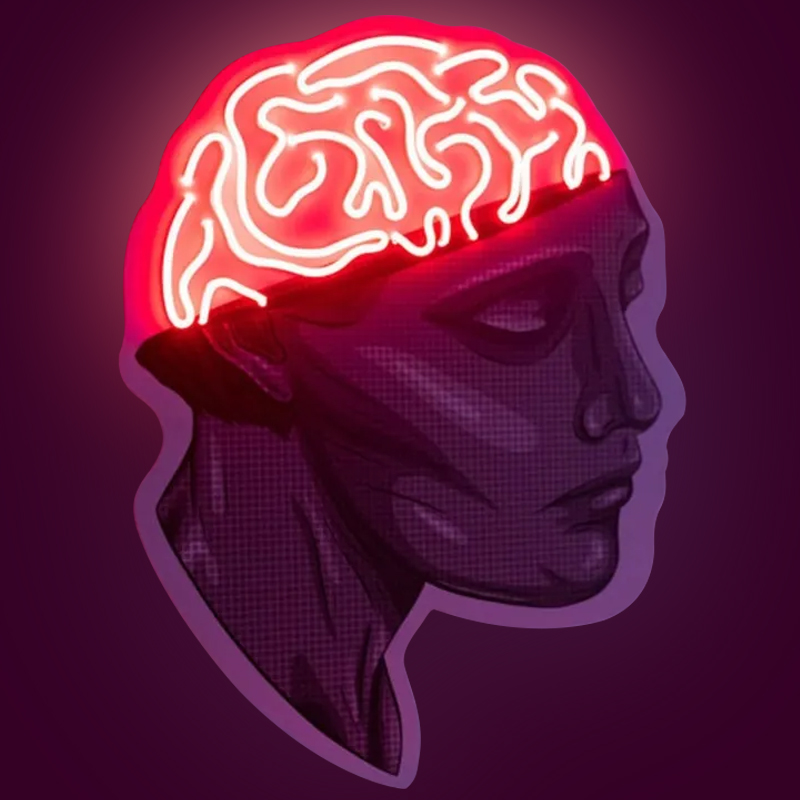 Неоновая настенная лампа Neon Brain Wall Lamp Фиолетовый Красный Неоновая настенная лампа Neon Brain Wall Lamp Фиолетовый Красный в Твери | Loft Concept