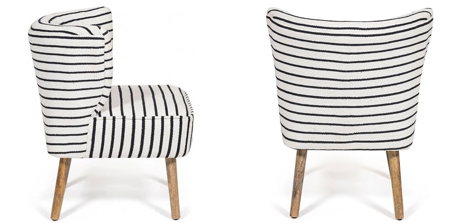 Кресло Black and White Stripes Кресло Black and White Stripes - Loft-Concept в Твери