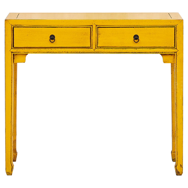 Консоль в китайском стиле с двумя ящиками Yellow Chinese Collection Console Желтый Консоль в китайском стиле с двумя ящиками Yellow Chinese Collection Console Желтый в Твери | Loft Concept