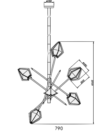 Люстра HARLOW Small Chandelier Gabriel Scott Люстра HARLOW Small Chandelier Gabriel Scott в Твери