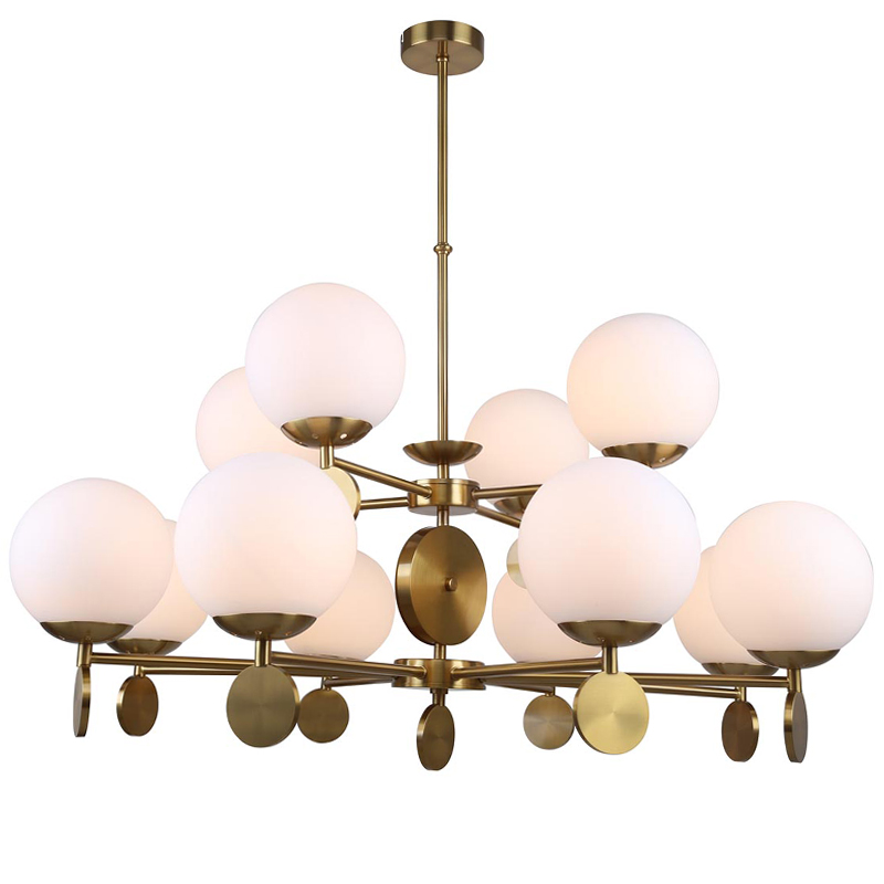Люстра Kyran Chandelier Bronze 12 Бронза Белый в Твери | Loft Concept 