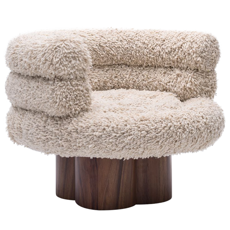 Дизайнерское кресло Cosy Amchair Бежевый Коричневый Дизайнерское кресло Cosy Amchair Бежевый Коричневый в Твери | Loft Concept