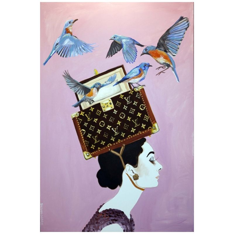 Картина Audrey with Box of Blue Birds Мульти Картина Audrey with Box of Blue Birds Мульти в Твери | Loft Concept